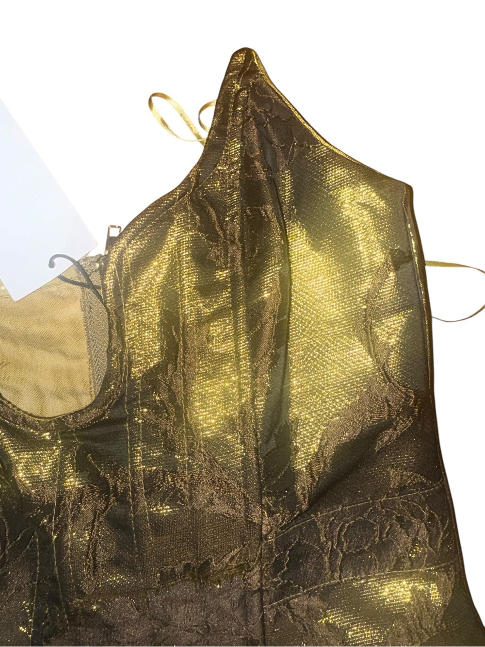 AKIRA Metallic Bronze Corset Top - Picture 4 of 8